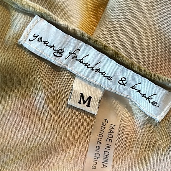 LOWEST PRICE! YBF Dawn Tie-Dye Maxi Dress Rayon Olive Green, Gold w MEASUREMENTS - Picture 2 of 13